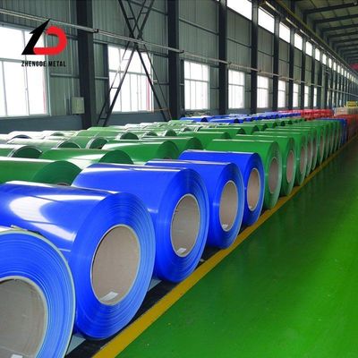 ملفات PPGI 0.8 * 1250mm 1 * 1200mm للمصنعين الكبار وفقًا لمتطلبات العملاء ووزن اللفوف من 0.5t-25t