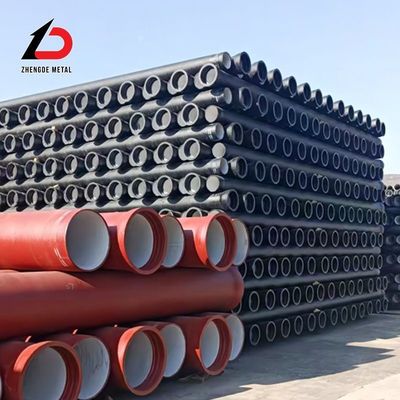 مصنع واسع النطاق من الأنابيب الحديدية المرنة مصنع سعر ISO2531، En545، En598 حسب الطلب الحجم الجودة العالية الأنابيب الحديدية المرنة لمشروع إمدادات المياه